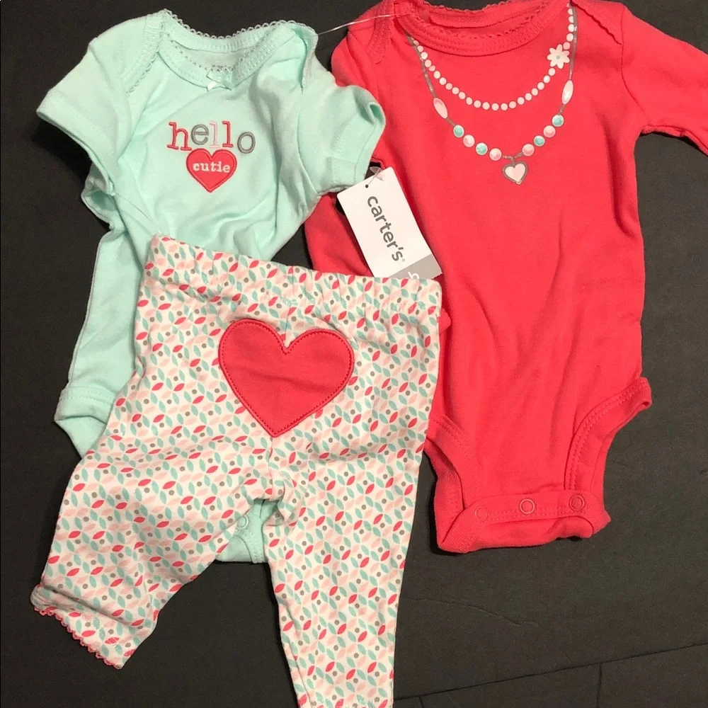 Carter’s 9piece newborn -‎ 3month baby girl bundle brand new